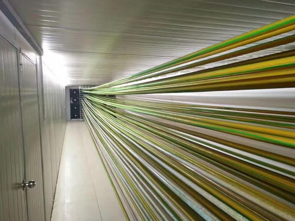 波肖门尾图库肠衣烘干系统调试成功投入运作